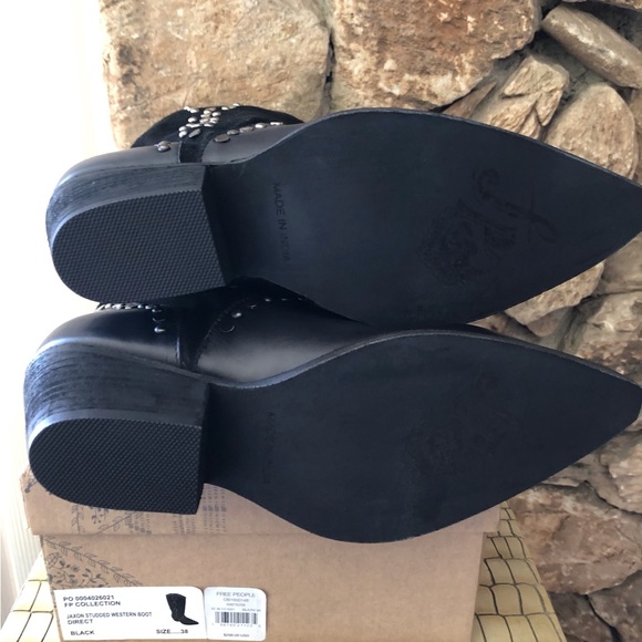 Free People Jaxson studded black suede boots - Picture 6 of 9